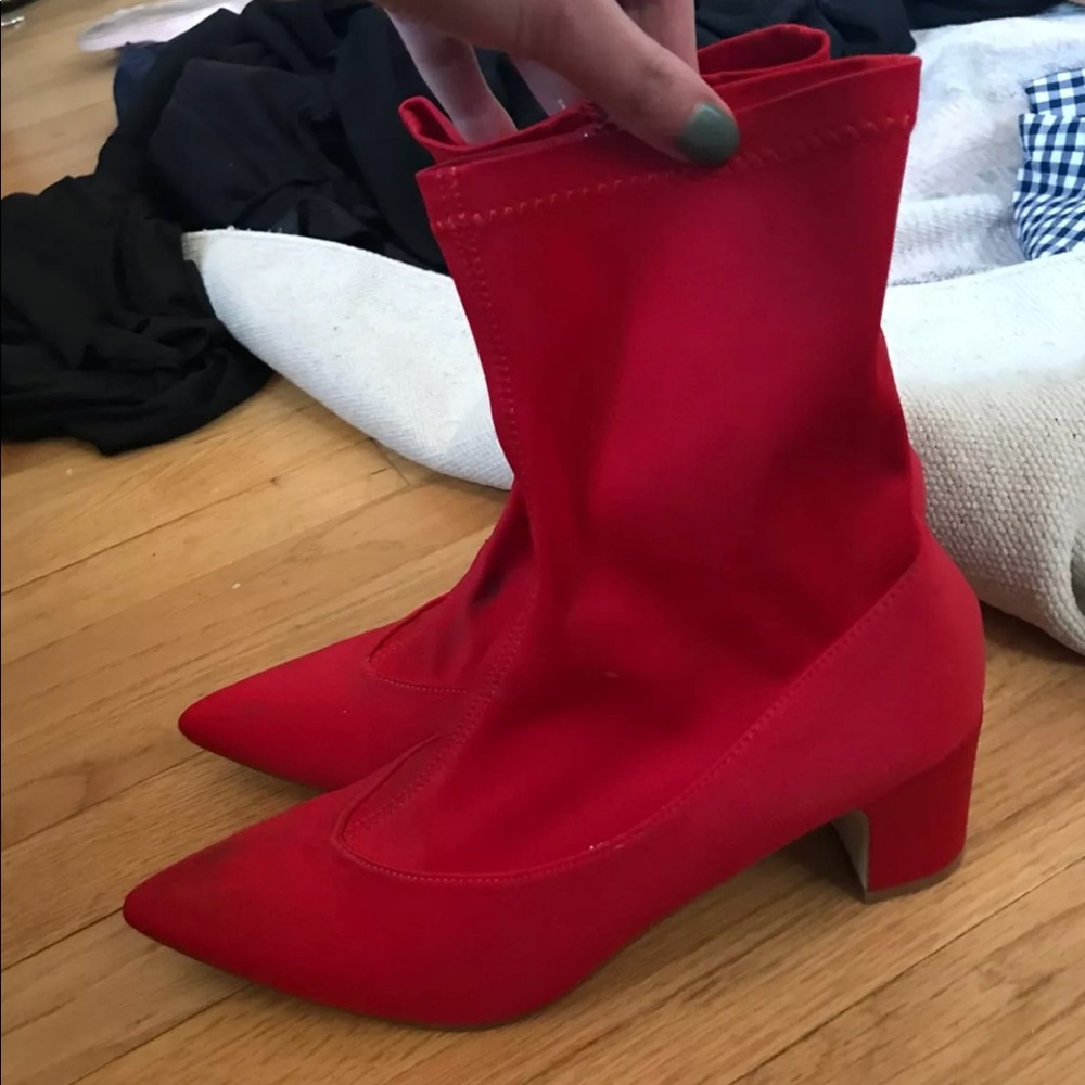 Red booties!